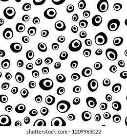 Light Multicolor, Rainbow vector seamless background with bubbles. Illustration with set of shining colorful abstract circles. Trendy design for wallpaper, fabric makers.