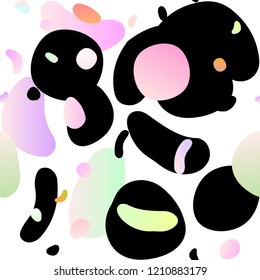 Light Multicolor, Rainbow vector seamless backdrop with dots, spots. Glitter abstract illustration with blurred drops of rain. Pattern for design of fabric, wallpapers.