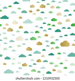 Light Multicolor, Rainbow vector seamless backdrop with cumulus. Colorful illustration consisted of abstract clouds. Pattern for design of window blinds, curtains.