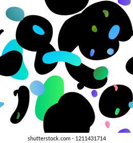 Light Multicolor, Rainbow vector seamless texture with disks. Blurred decorative design in abstract style with bubbles. Pattern for design of fabric, wallpapers.