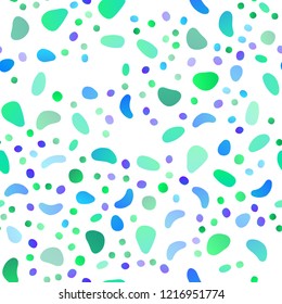 Light Multicolor, Rainbow vector seamless backdrop with dots, spots. Blurred bubbles on abstract backdrop with colorful gradient. Template for business cards, websites.