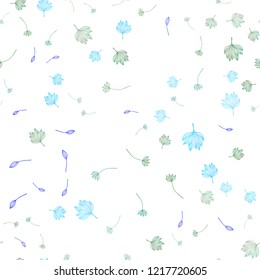 Light Multicolor, Rainbow vector seamless sketch background. Brand new colored illustration with leaves. Hand painted design for web, leaflet, textile.