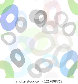Light Multicolor, Rainbow vector seamless layout with circle spots. Colorful illustration with blurred circles in nature style. Pattern for trendy fabric, wallpapers.