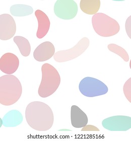 Light Multicolor, Rainbow vector seamless layout with circle spots. Modern abstract illustration with colorful water drops. Pattern for trendy fabric, wallpapers.