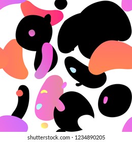 Light Multicolor, Rainbow vector seamless pattern with spheres. Abstract illustration with colored bubbles in nature style. Trendy design for wallpaper, fabric makers.