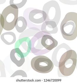 Light Multicolor, Rainbow vector seamless template with spots. Illustration with set of shining colorful abstract circles. Trendy design for wallpaper, fabric makers.