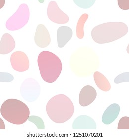 Light Multicolor, Rainbow vector seamless texture with disks. Modern abstract illustration with colorful water drops. Pattern for trendy fabric, wallpapers.