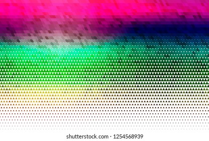 Light Multicolor, Rainbow vector seamless texture in triangular style. Modern abstract illustration with colorful triangles. Trendy design for wallpaper, fabric makers.