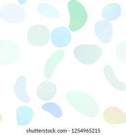 Light Multicolor, Rainbow vector seamless template with spots. Modern abstract illustration with colorful water drops. Template for business cards, websites.