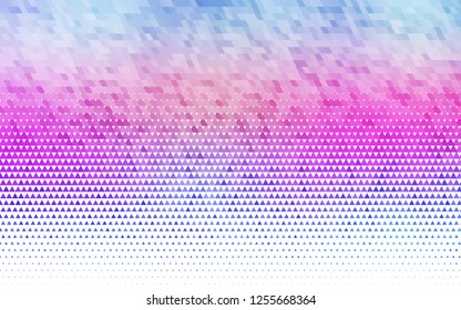 Light Multicolor, Rainbow vector seamless pattern in polygonal style. Illustration with set of colorful triangles. Design for textile, fabric, wallpapers.