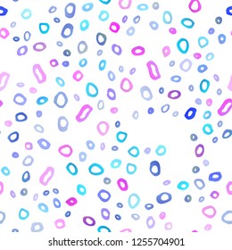 Light Multicolor, Rainbow vector seamless background with bubbles. Colorful illustration with blurred circles in nature style. Trendy design for wallpaper, fabric makers.