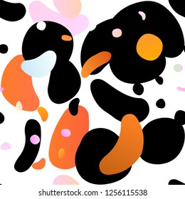 Light Multicolor, Rainbow vector seamless pattern with spheres. Illustration with set of shining colorful abstract circles. Trendy design for wallpaper, fabric makers.