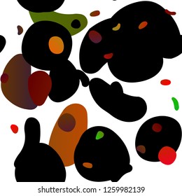 Light Multicolor, Rainbow vector seamless template with spots. Blurred bubbles on abstract backdrop with colorful gradient. Trendy design for wallpaper, fabric makers.