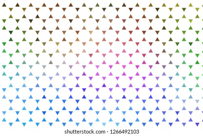 Light Multicolor, Rainbow vector seamless backdrop with lines, triangles. Abstract gradient illustration with triangles. Pattern for design of window blinds, curtains.