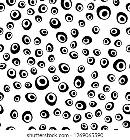 Light Multicolor, Rainbow vector seamless backdrop with dots, spots. Abstract illustration with colored bubbles in nature style. Design for textile, fabric, wallpapers.