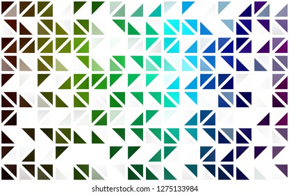 Light Multicolor, Rainbow vector seamless layout with lines, triangles. Glitter abstract illustration with triangular shapes. Design for textile, fabric, wallpapers.