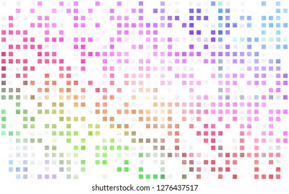 Light Multicolor, Rainbow vector seamless texture in rectangular style. Illustration with set of colorful rectangles. Design for textile, fabric, wallpapers.
