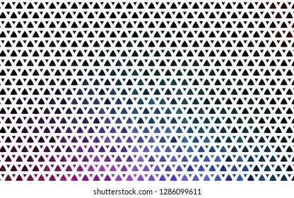 Light Multicolor, Rainbow vector seamless template with crystals, triangles. Beautiful illustration with triangles in nature style. Pattern for design of window blinds, curtains.