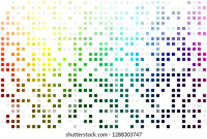 Light Multicolor, Rainbow vector seamless texture in rectangular style. Beautiful illustration with rectangles and squares. Trendy design for wallpaper, fabric makers.
