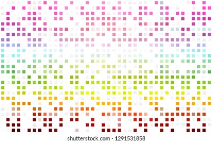 Light Multicolor, Rainbow vector seamless background with rectangles. Illustration with set of colorful rectangles. Pattern for trendy fabric, wallpapers.