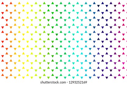 Light Multicolor, Rainbow vector seamless pattern in polygonal style. Abstract gradient illustration with triangles. Design for textile, fabric, wallpapers.