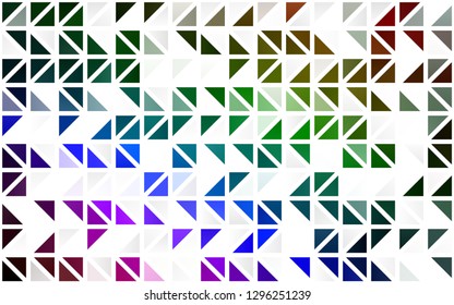 Light Multicolor, Rainbow vector seamless pattern in polygonal style. Beautiful illustration with triangles in nature style. Pattern for trendy fabric, wallpapers.