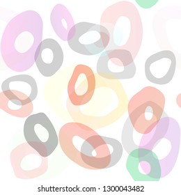 Light Multicolor, Rainbow vector seamless cover with circles. Abstract illustration with colored bubbles in nature style. Trendy design for wallpaper, fabric makers.