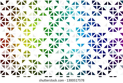 Light Multicolor, Rainbow vector seamless cover in polygonal style. Beautiful illustration with triangles in nature style. Pattern for design of fabric, wallpapers.