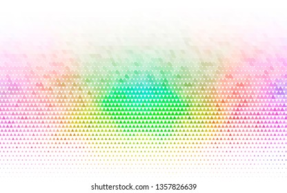 Light Multicolor, Rainbow vector seamless backdrop with lines, triangles. Modern abstract illustration with colorful triangles. Trendy design for wallpaper, fabric makers.