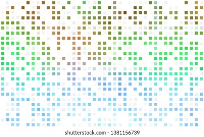 Light Multicolor, Rainbow vector seamless layout with lines, rectangles. Rectangles on abstract background with colorful gradient. Design for textile, fabric, wallpapers.