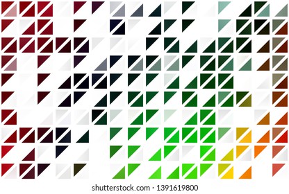 Light Multicolor, Rainbow vector seamless texture in triangular style. Beautiful illustration with triangles in nature style. Trendy design for wallpaper, fabric makers.