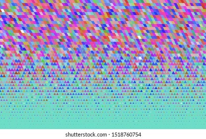 Light Multicolor, Rainbow vector seamless backdrop with lines, triangles. Modern abstract illustration with colorful triangles. Pattern for design of window blinds, curtains.