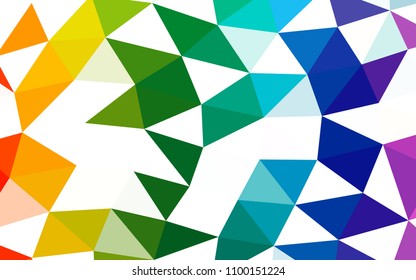 Light Multicolor, Rainbow vector shining hexagonal shining triangular. A sample with polygonal shapes. Triangular pattern for your business design.