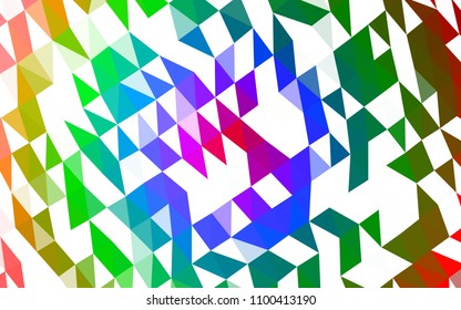 Light Multicolor, Rainbow vector shining triangular pattern. Colorful abstract illustration with gradient. The polygonal design can be used for your web site.