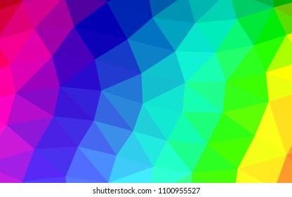Light Multicolor, Rainbow vector shining hexagonal shining triangular. Shining colored illustration in a Brand new style. Brand new design for your business.