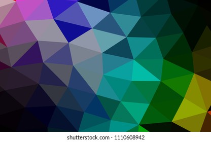 Light Multicolor, Rainbow vector shining hexagonal shining triangular. Shining illustration, which consist of triangles. Brand new style for your business design.