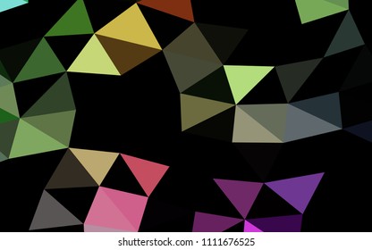 Light Multicolor, Rainbow vector shining hexagonal shining triangular. Shining colored illustration in a Brand new style. The template can be used as a background for cell phones.