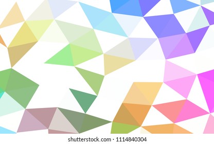 Light Multicolor, Rainbow vector shining hexagonal shining triangular. Geometric illustration in Origami style with gradient.  Brand new design for your business.