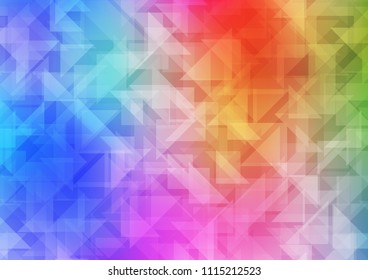 Light Multicolor, Rainbow vector shining hexagonal background. Colorful abstract illustration with gradient. Brand new style for your business design.