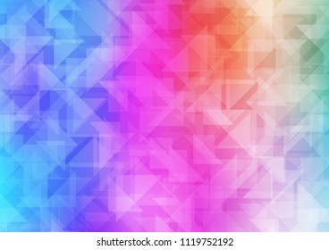 Light Multicolor, Rainbow vector shining hexagonal template. A vague abstract illustration with gradient. The template can be used as a background for cell phones.