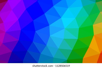 Light Multicolor, Rainbow vector shining hexagonal shining triangular. Shining colored illustration in a Brand new style. Brand new style for your business design.