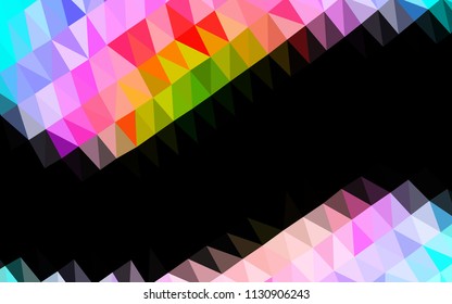Light Multicolor, Rainbow vector shining hexagonal template. Glitter abstract illustration with an elegant design. Brand new design for your business.