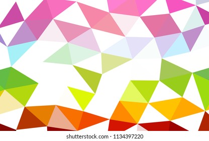 Light Multicolor, Rainbow vector shining hexagonal shining triangular. Triangular geometric sample with gradient.  A new texture for your design.