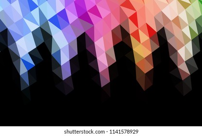 Light Multicolor, Rainbow vector shining hexagonal pattern. A vague abstract illustration with gradient. The elegant pattern can be used as part of a brand book.