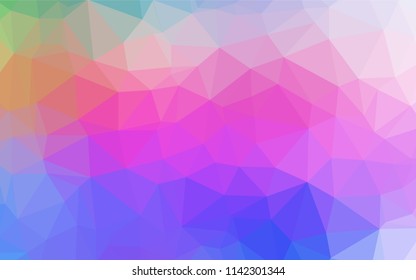 Light Multicolor, Rainbow vector shining hexagonal template. Brand new colored illustration in blurry style with gradient. The elegant pattern can be used as part of a brand book.