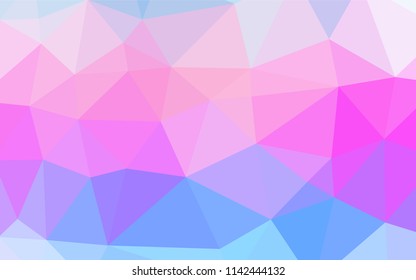 Light Multicolor, Rainbow vector shining hexagonal background. Geometric illustration in Origami style with gradient.  The elegant pattern can be used as part of a brand book.