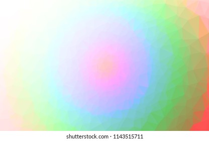 Light Multicolor, Rainbow vector shining hexagonal template. A vague abstract illustration with gradient. The template can be used as a background for cell phones.