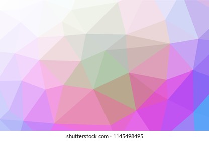 Light Multicolor, Rainbow vector shining hexagonal background. Colorful illustration in abstract style with gradient. A completely new template for your business design.
