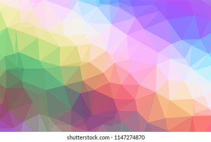 Light Multicolor, Rainbow vector shining hexagonal pattern. A completely new color illustration in a vague style. The elegant pattern can be used as part of a brand book.