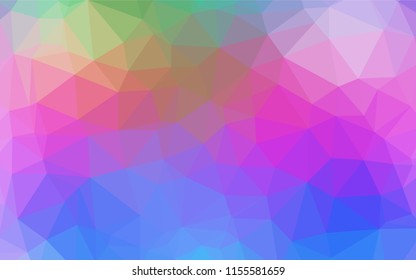 Light Multicolor, Rainbow vector shining hexagonal pattern. Creative illustration in halftone style with gradient. A new texture for your design.